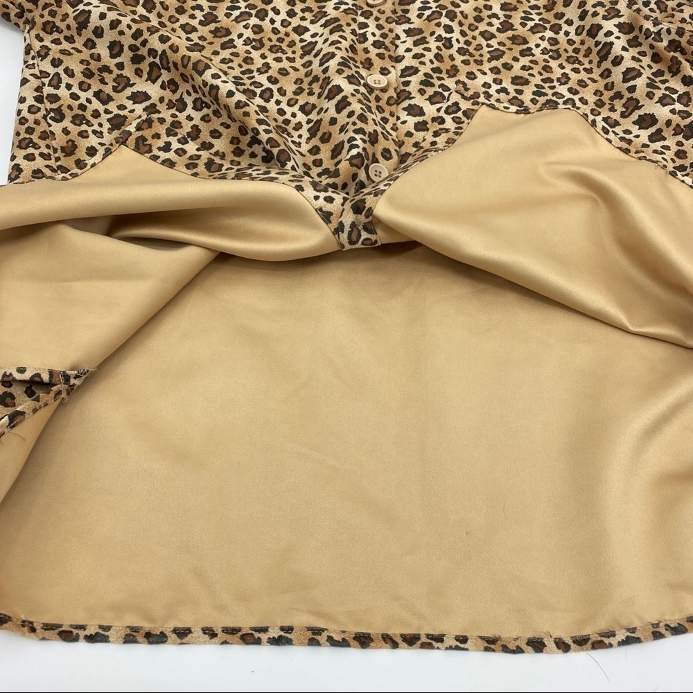 Parisian Works Leopard Print Button Front Top - image 4